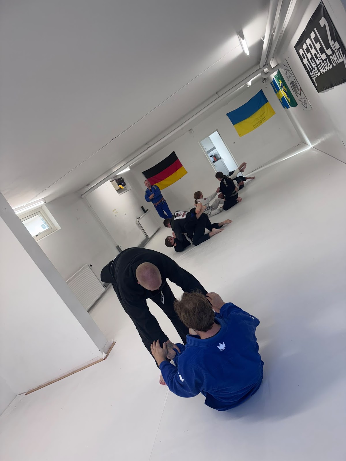 Positionssparring och passering i dojon